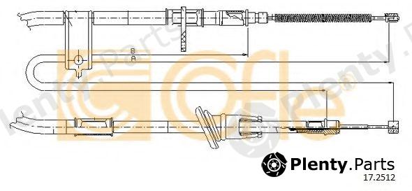  COFLE part 17.2512 (172512) Cable, parking brake