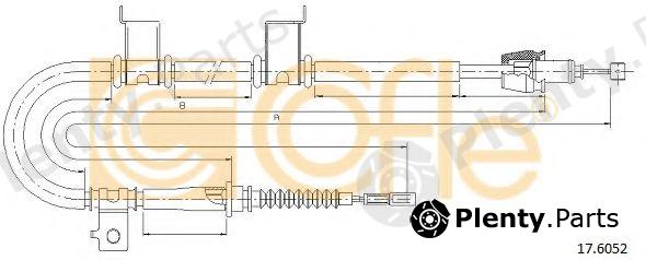  COFLE part 17.6052 (176052) Cable, parking brake