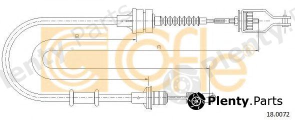  COFLE part 18.0072 (180072) Clutch Cable