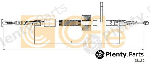  COFLE part 251.32 (25132) Cable, parking brake