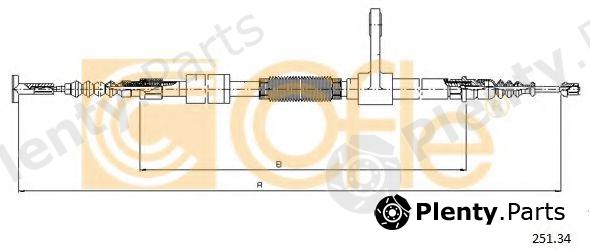 COFLE part 251.34 (25134) Cable, parking brake