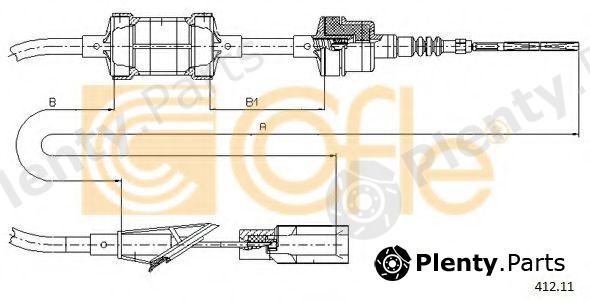  COFLE part 412.11 (41211) Clutch Cable