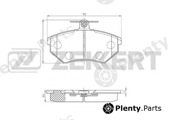  ZEKKERT part BS-1098 (BS1098) Brake Pad Set, disc brake