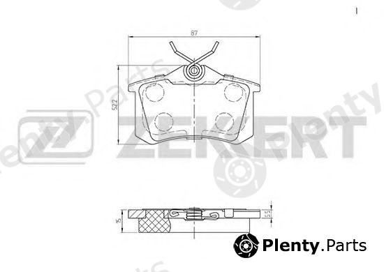  ZEKKERT part BS-1127 (BS1127) Brake Pad Set, disc brake