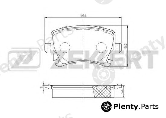  ZEKKERT part BS-1142 (BS1142) Brake Pad Set, disc brake