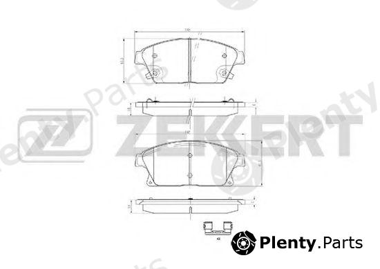  ZEKKERT part BS-1286 (BS1286) Brake Pad Set, disc brake