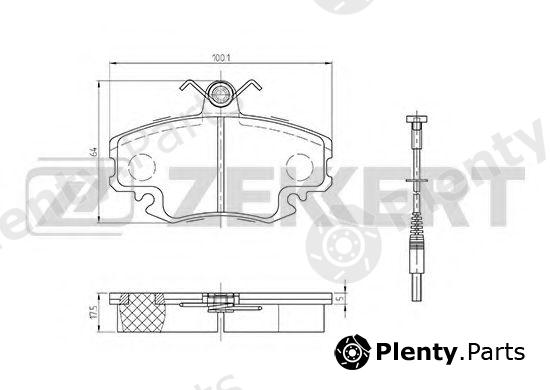  ZEKKERT part BS-1482 (BS1482) Brake Pad Set, disc brake