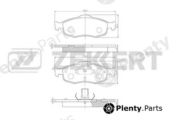  ZEKKERT part BS-1620 (BS1620) Brake Pad Set, disc brake