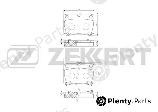  ZEKKERT part BS-1637 (BS1637) Brake Pad Set, disc brake