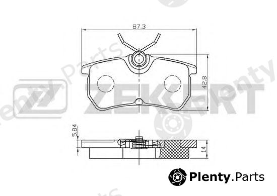  ZEKKERT part BS-1662 (BS1662) Brake Pad Set, disc brake