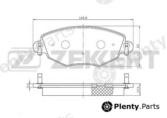  ZEKKERT part BS-1673 (BS1673) Brake Pad Set, disc brake