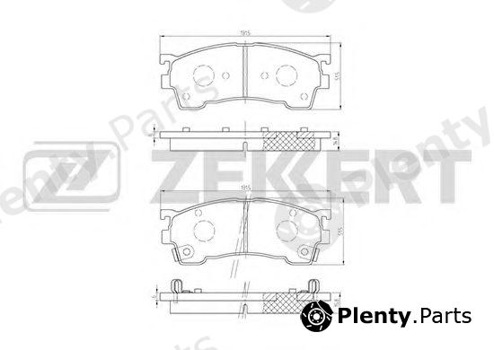  ZEKKERT part BS-2036 (BS2036) Brake Pad Set, disc brake