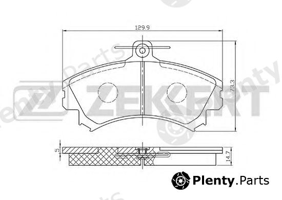  ZEKKERT part BS-2229 (BS2229) Brake Pad Set, disc brake