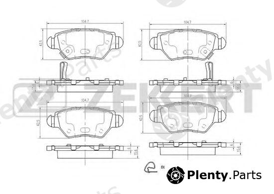  ZEKKERT part BS-2366 (BS2366) Brake Pad Set, disc brake