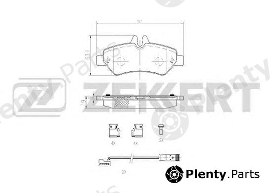  ZEKKERT part BS-2791 (BS2791) Brake Pad Set, disc brake