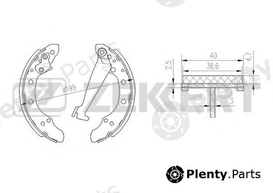  ZEKKERT part BK-4018 (BK4018) Brake Shoe Set
