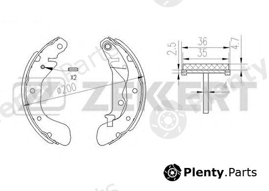  ZEKKERT part BK-4028 (BK4028) Brake Shoe Set