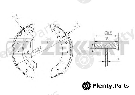  ZEKKERT part BK-4058 (BK4058) Brake Shoe Set