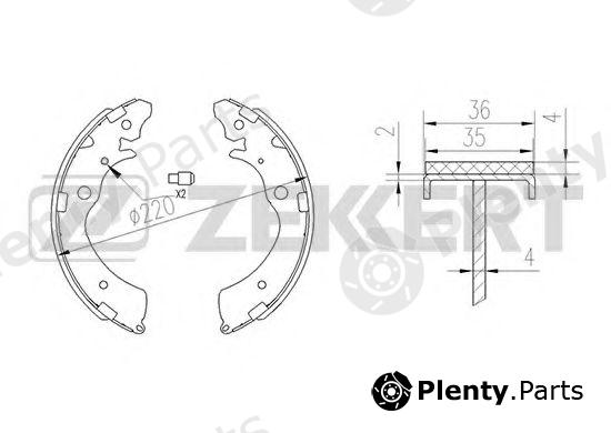  ZEKKERT part BK-4207 (BK4207) Brake Shoe Set
