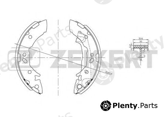  ZEKKERT part BK-4217 (BK4217) Brake Shoe Set