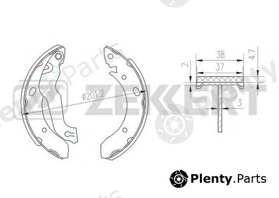  ZEKKERT part BK-4220 (BK4220) Brake Shoe Set
