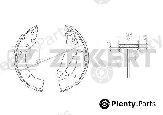  ZEKKERT part BK-4236 (BK4236) Brake Shoe Set
