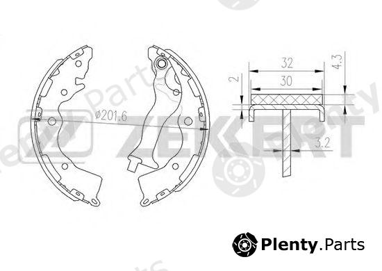  ZEKKERT part BK-4237 (BK4237) Brake Shoe Set