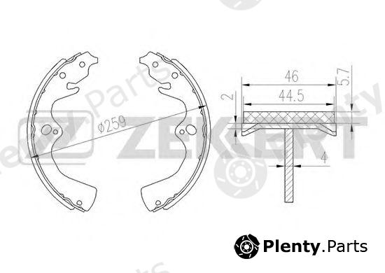  ZEKKERT part BK-4253 (BK4253) Brake Shoe Set