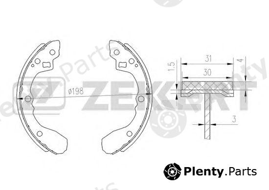 ZEKKERT part BK-4257 (BK4257) Brake Shoe Set