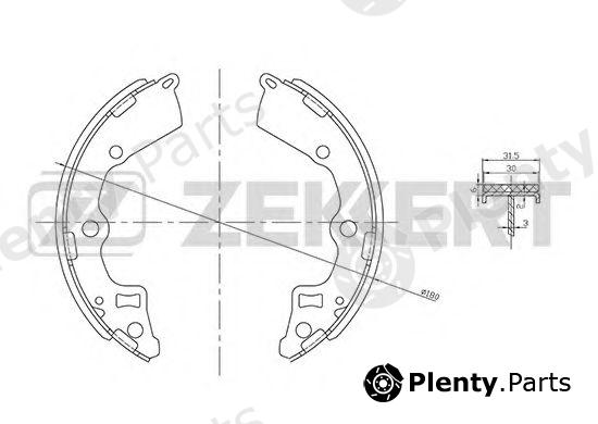 ZEKKERT part BK-4258 (BK4258) Brake Shoe Set