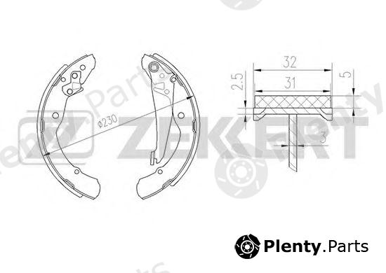  ZEKKERT part BK-4380 (BK4380) Brake Shoe Set