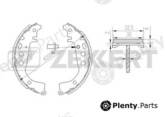  ZEKKERT part BK-4436 (BK4436) Brake Shoe Set