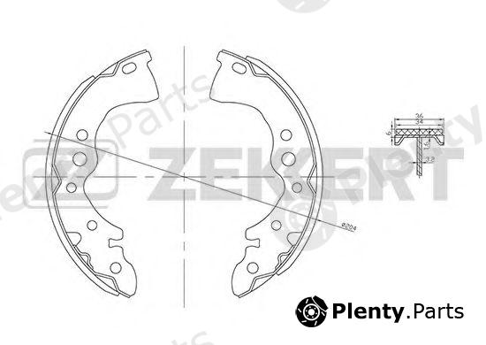  ZEKKERT part BK-4458 (BK4458) Brake Shoe Set