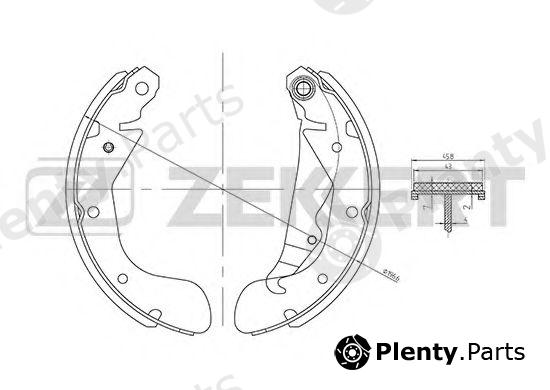  ZEKKERT part BK-4459 (BK4459) Brake Shoe Set