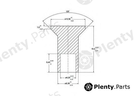  JURID part 8131064002 Rivet, drum brake lining