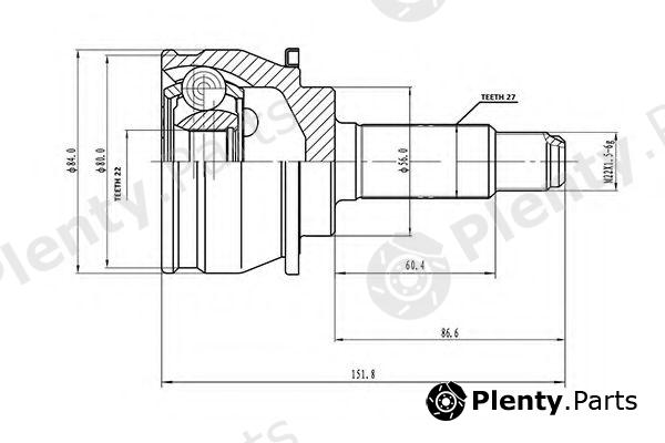  AYWIPARTS part AW1510019 Joint Kit, drive shaft