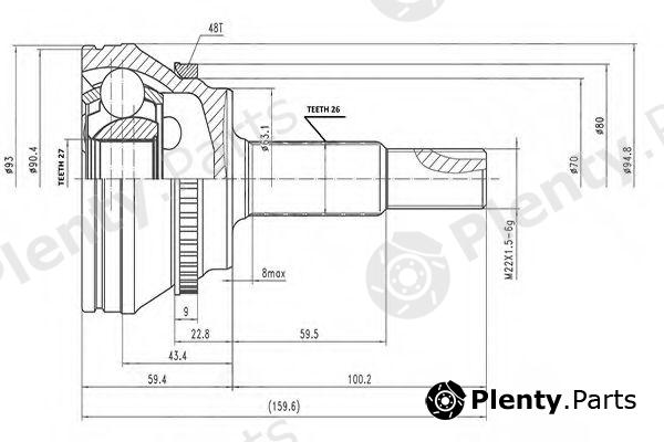  AYWIPARTS part AW1510038A Joint Kit, drive shaft