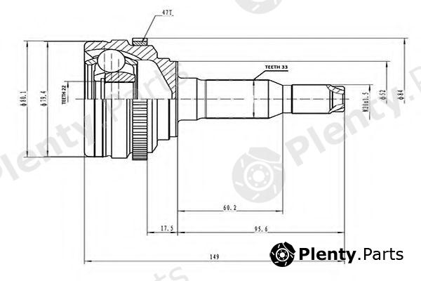  AYWIPARTS part AW1510040A Joint Kit, drive shaft