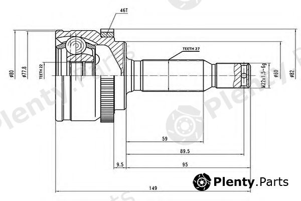  AYWIPARTS part AW1510044A Joint Kit, drive shaft