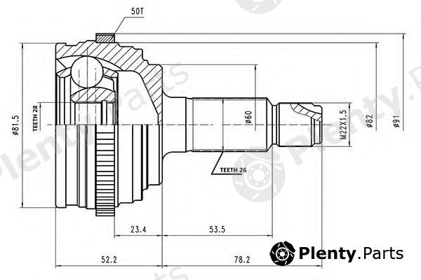  AYWIPARTS part AW1510053A Joint Kit, drive shaft