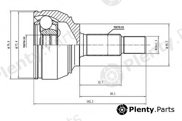  AYWIPARTS part AW1510066 Joint Kit, drive shaft