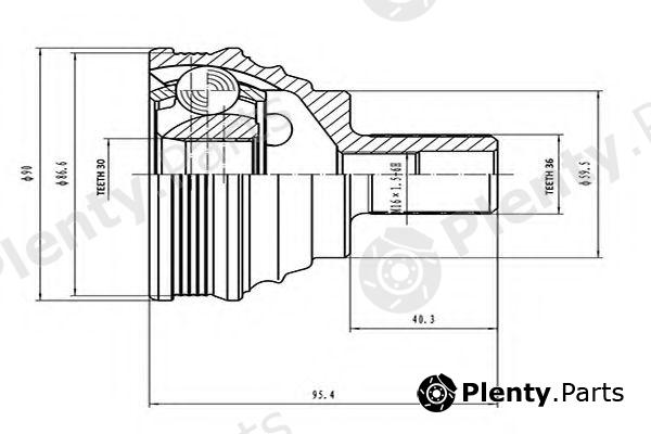  AYWIPARTS part AW1510075 Joint Kit, drive shaft