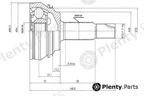  AYWIPARTS part AW1510118 Joint Kit, drive shaft