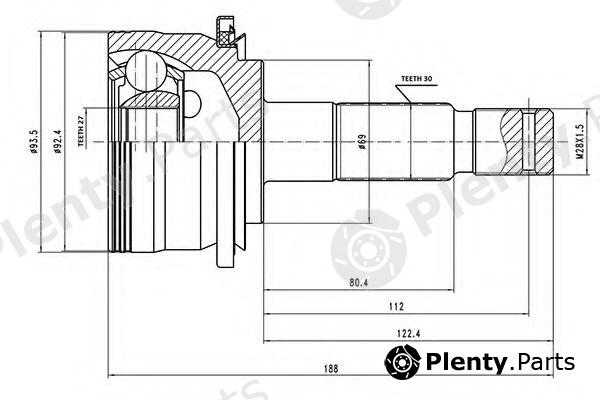  AYWIPARTS part AW1510138 Joint Kit, drive shaft