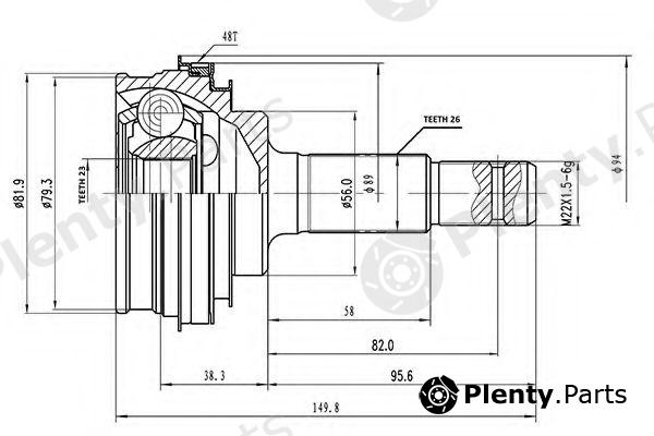  AYWIPARTS part AW1510163A Joint Kit, drive shaft