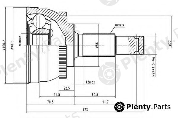  AYWIPARTS part AW1510207A Joint Kit, drive shaft