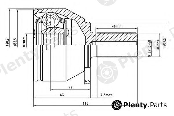  AYWIPARTS part AW1510267 Joint Kit, drive shaft