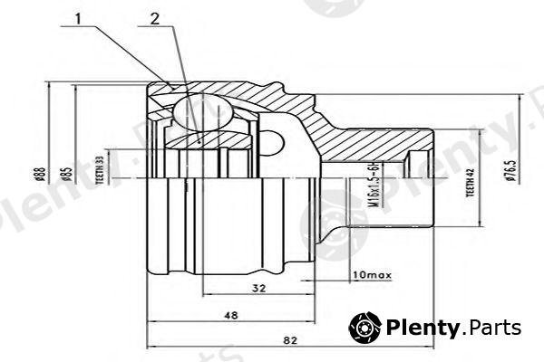  AYWIPARTS part AW1510283 Joint Kit, drive shaft