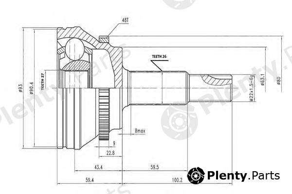  AYWIPARTS part AW1510357A Joint Kit, drive shaft