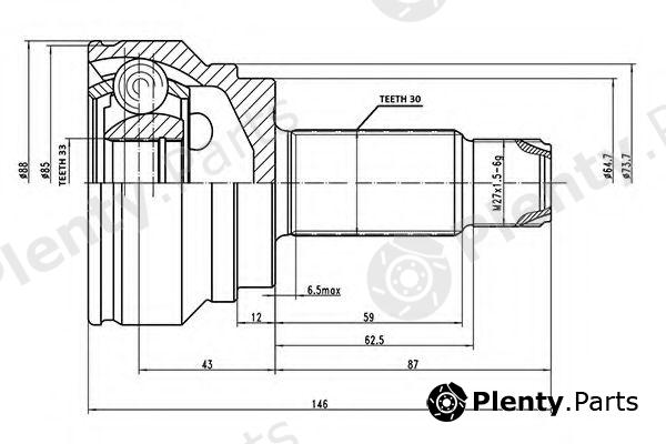  AYWIPARTS part AW1511068 Joint Kit, drive shaft